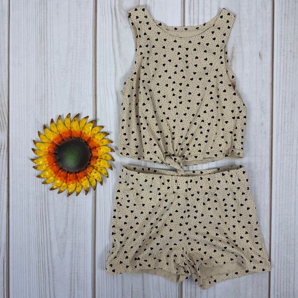 h&m girls cotton short set 4T